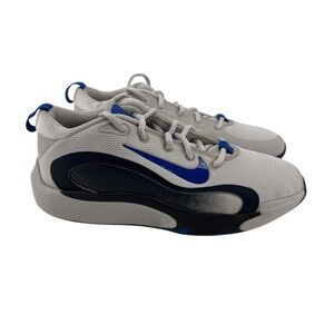 NEW Nike Kids IsoFly Basketball Shoes White Gray Blue Swoosh Sneakers Size 6Y